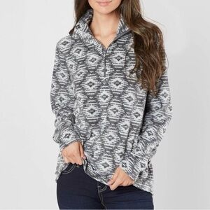 Avalanche Outdoor Supply Co Womens Small Fleece 1/4 Zip Pullover Aztec Print